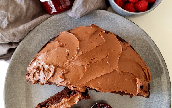 Chocolate Cake made with Willamette Raspberry Jam