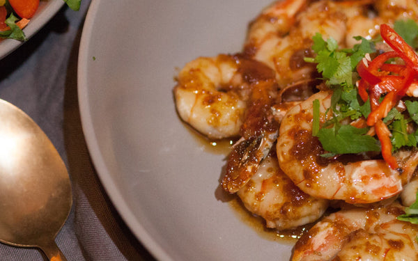 Hot Sour Sweet and Salty Prawns