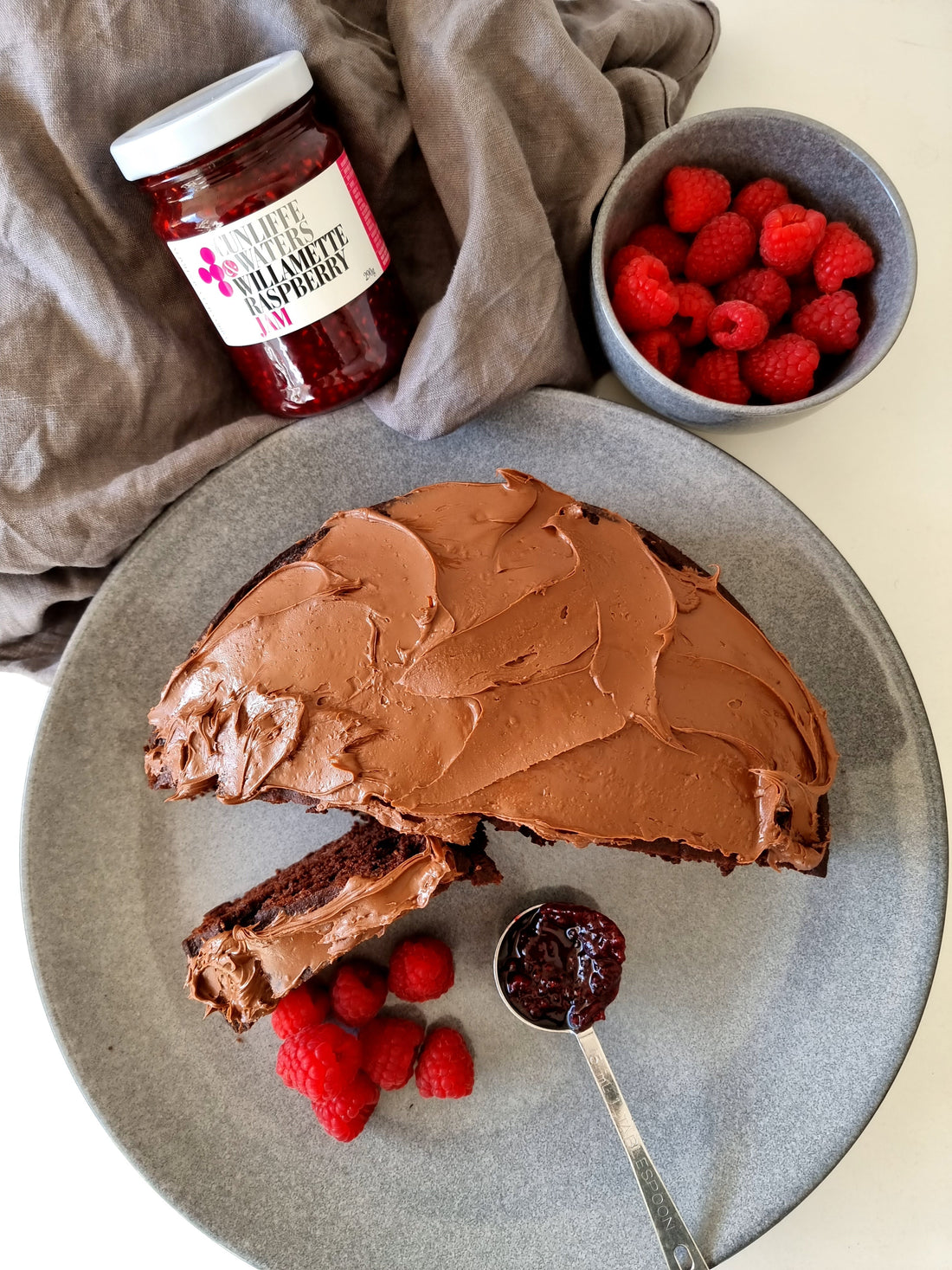 Chocolate Cake made with Willamette Raspberry Jam