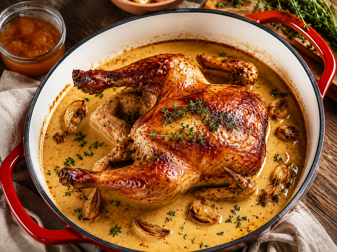 Apricot Mustard Milk Braised Chicken